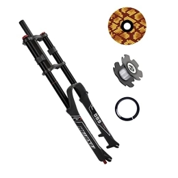 RUJIXU Mountain Bike Fork RUJIXU 26 27.5 29 Inch Mountain Bike Suspension Fork Disc Brake Straight / tapered Manual Lockout Quick Release MTB DH Air Forks With Damping Adjustment Travel 135mm (Color : Black, Size : 29in)