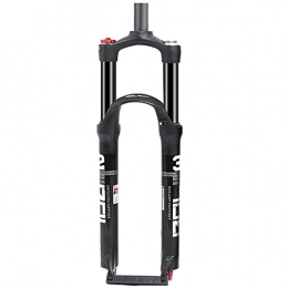 RZM Spares RZM Bicycle Front Fork Travel 120mm, Straight Pipe 1-1 / 8 Inches Shock Absorber Mountain Bike Suspension Forks Double Chamber (Color : Black, Size : 27.5 inches)