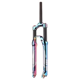 Samnuerly Mountain Bike Fork Samnuerly 26 / 27.5 / 29 Inch MTB Suspension Fork Mountain Bike Air Fork Cycling Bicycle Disc Brake Fork 1-1 / 8" Straight Tube 100mm Travel 9mm Manual HL (Color : 27.5inch Colorful)