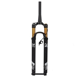 Samnuerly Mountain Bike Fork Samnuerly 26 27.5 29 MTB Air Fork Mountain Bike Suspension Fork 100mm Travel Thru Axle 15x100mm 1-1 / 2'' Tapered Bicycle Front Fork Remote Lockout (Color : 26'' Black Gold)