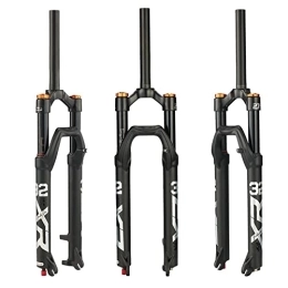Samnuerly Mountain Bike Fork Samnuerly Mountain Bike Suspension Fork 26 / 27.5 / 29'' MTB Air Fork Travel 100mm Damping Adjust Disc Brake Bicycle Front Fork 9mm (Color : Straight HL, Size : 27.5inch)