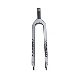 SASCD Spares SASCD 26 / 27.5 / 29" Carbon Fork Moutain Bike Forks Rigid Straight Disc Brake MTB Bicycle 1-1 / 8" fork Muti-color Forks Superlight (Color : White 27.5er)