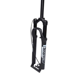 SEESEE.U Mountain Bike Fork SEESEE.U Bicycle Fork Suspension Bike Forks Bike Suspension Fork Mountain Bike Front Fork 29Inch Lock Front Fork Shoulder Control Wire Control Black Inner Tube Magnesium Alloy Gas