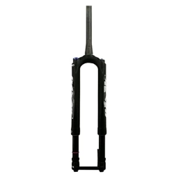 SHENYI Mountain Bike Fork SHENYI Bicycle Carbon Fork MTB Mountain Bike Air 27.5 29" Thru-axle15MM*100 Predictive Steering Suspension oils and Gass (Color : Matte black black)