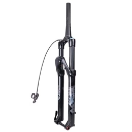 SHENYI Mountain Bike Fork SHENYI MTB Bike 32 RL 120mm 26 27.5 Inch Fork Suspension Lock Air Fork Straight Tapered Thru Axle QR Quick Release Mountain Bike (Color : Tapered 15mm remote)