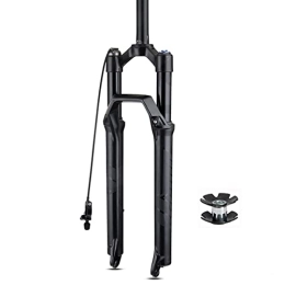 SHENYI Mountain Bike Fork SHENYI MTB Fork Damping Rebound Adjustment Air Suspension Fork 27.5 29 Inch Mountain Bike Fork Magnesium Alloy 34mm Stanchion (Color : 27.5 Straight Remote)