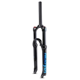 MabsSi Spares Shock Absorber Air Fork 26 Inch / 27.5 Inch / 29 Inch Mountain Bike, Magnesium Alloy MTB Suspension Bicycle Fork Straight Shoulder Control(Size:26, Color:BLUE)