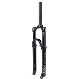 MabsSi Mountain Bike Fork Shock Absorber Air Fork 26 Inch / 27.5 Inch / 29 Inch Mountain Bike, Magnesium Alloy MTB Suspension Bicycle Fork Straight Shoulder Control(Size:26, Color:TITANIUM)