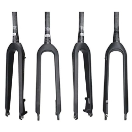SJAPEX Mountain Bike Fork SJAPEX 26 / 27.5 / 29 Inch Cycling Suspensions for MTB, Carbon Fiber Bicycle Hard Fork Disc Brake Cone, Mountain Road Bike Full Carbon Front Fork Bicycle Accessories (One)