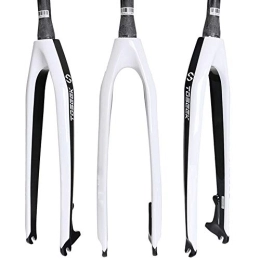SJAPEX Spares SJAPEX 26 / 27.5 / 29 Inch Cycling Suspensions Forks, Carbon Fiber Front Fork Bicycle Hard Fork Disc Brake, Cone Head Mountain Bike Full Carbon Road Bike Fork (One)