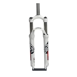 SJHFG Mountain Bike Fork SJHFG 26-Inch 27.5-Inch 29-Inch Aluminum Alloy Mechanical Fork Mountain Highway Bicycle Suspension Fork Bike Suspension Forks fork (Color : White red, Size : 27.5")