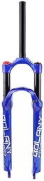 SJPQZDDM Spares SJPQZDDM Fork Air Pressure Shock Absorber Fork 26" Inch 1 / 1-8" Disc Brake Bicycle Fork Air Shock 100Mm Travel 9Mm Qr 100Mm Axle Mountain Bicycle Suspension Forks (Color : Blue, Size : 26")