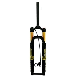 SN Mountain Bike Fork SN Adjust MTB Front Suspension Forks, Wire Control Oil And Gas Fork Bike Suspension Forks Air Pressure Shock Absorber Fork Sports Outdoor (Color : Black gold, Size : 27.5 inch)