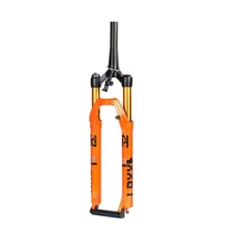 SN Mountain Bike Fork SN Adjust Suspension Forks, Air Fork Wire Control MTB Front Suspension Forks Remote Lock Fork Bicycle Accessories Sports Outdoor (Color : Orange, Size : 27.5 inch)