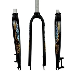 SN Mountain Bike Fork SN Adjustable MTB Front Suspension Forks, Fork Bicycle Accessories Aluminum Alloy 26 / 27.5 / 29in Oil Cast Special-shaped Hard Fork Sports Outdoor (Color : Black yellow)
