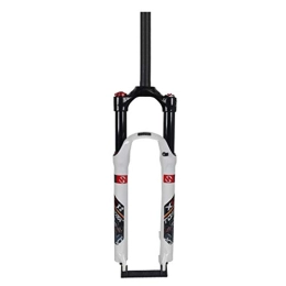 SN Mountain Bike Fork SN Cycling 26" 27.5" 29" MTB Air Suspension Fork, Disc Brake 1-1 / 8" Travel 100mm Aluminum Alloy Cycling Front Fork (Color : White, Size : 26INCH)