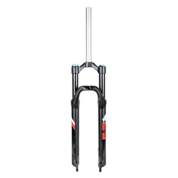 SN Mountain Bike Fork SN Cycling 26 27.5 Inch Alloy Suspension Fork, MTB Air Fork Quick Release for Disc Brake Bike (Color : Black red, Size : 27.5 INCH)