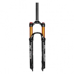 SN Mountain Bike Fork SN Cycling 26 Inch 27.5 Inch 29 Inch MTB Bike Suspension Fork Aluminum Alloy AIR Fork 1-1 / 8" Straight / Tapered (Color : Straight canal, Size : 26 inch)