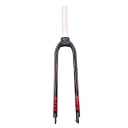 SN Mountain Bike Fork SN Cycling Bicycle Front Forks, 1-1 / 8" Compatible 26" 27.5" 29" MTB Cycling Hard Fork Aluminum Alloy Suspension Fork (Color : Red, Size : 27.5INCH)