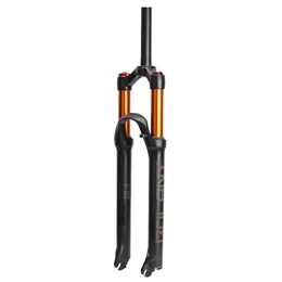 SN Mountain Bike Fork SN Cycling Bicycle Front Forks, Travel 100mm Matte Straight Tube Shoulder Control Line Control Damping Adjustment 26 / 27.5 / 29inch (Design : A, Size : 26inch)