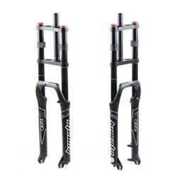 SN Mountain Bike Fork SN Cycling Double Shoulder Fat Fork Rebound Adjustment Fat Bicycle 26" 4.0" Air Fork MTB Moutain Bike 135mm Magnesium Alloy Sports