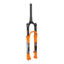 SN Mountain Bike Fork SN Cycling MTB Air Fork Alloy Tapered Suspension Fork, for 26 / 27.5 / 29 Inch Disc Brake Bike - Orange (Size : 27.5 inch)