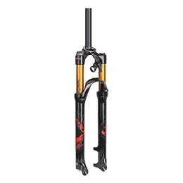 SN Mountain Bike Fork SN Cycling MTB Cycling Suspension Fork 26" 27.5" 29" Alloy 1-1 / 8" Travel: 100mm Air for Mountain Road Bike Remote Quick Lock (Color : Red, Size : 26INCH)