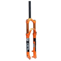 SN Mountain Bike Fork SN Cycling MTB Mountain Bike Front Fork, Travel 100mm 1-1 / 8" Aluminum Alloy AIR System 26" 27.5" 29" Bicycle Suspension Fork - Orange (Size : 26inch)
