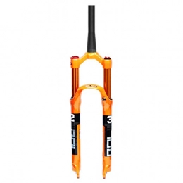 SN Mountain Bike Fork SN Cycling MTB Suspension Fork Alloy Disc Brake AIR Fork for 26 Inch 27.5 Inch 29 Inch Bike - Orange (Color : C, Size : 27.5INCH)
