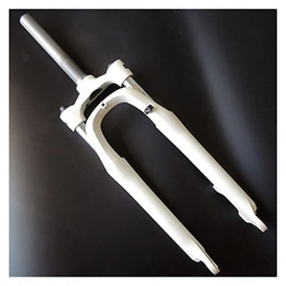 SONG Spares SONG 24 inch mountain bike Fork spring suspension fork Aluminum alloy 28.6mm straight tube fork White