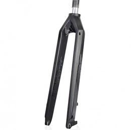 Sonwaohand Spares Sonwaohand 26 / 27.5 / 29 Inch Suspension Fork, Carbon Fiber Lightweight Hard Front Fork Shock Absorber Mountain 1-1 / 8" Travel 100mm 26 inch A