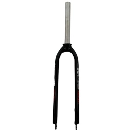 SORBEZ Spares SORBEZ 26" 27.5" 29" Hard Disc Dork MTB Mountain Bike Disc Brakes Aluminums Bicycle Solid Fork 1-1 / 8 700C Disc Road Bike Fork (Color : Glossy Black Red)