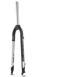 SORBEZ Spares SORBEZ Matte Rigid Fork FIt 26 / 27.5 / 29inch Aluminums Alloy Mountain Bike Fork Straight Tube 28.6mm a-pillar MTB Hard Fork (Color : X6-White)