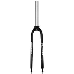 splumzer Spares splumzer 1-1 / 8" 26 / 27.5 / 29" Aluminum Alloy Rigid Disc Brake MTB Fork, 28.6mm Threadless Straight Tube Superlight Mountain Bike Front Forks (27.5 inches, Black)