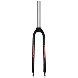 splumzer Spares splumzer 1-1 / 8" 26 / 27.5 / 29" Aluminum Alloy Rigid Disc Brake MTB Fork, 28.6mm Threadless Straight Tube Superlight Mountain Bike Front Forks (27.5 inches, Red)