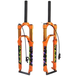 splumzer Mountain Bike Fork splumzer【UK STOCK Mountain Front Fork, MTB Air Suspension Fork, Air Pressure Shock Absorber Fork Bicycle Accessories Aluminum Alloy + Magnesium Alloy 26 / 27.5 / 29 (Remote Lockout 26 Inches)