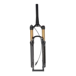 SPYMINNPOO Mountain Bike Fork SPYMINNPOO Bike Suspension Forks, Mountain Front Fork 26in Bicycle Shock Absorber Front Fork 26 Tapered Tube Remote Lockout Golden