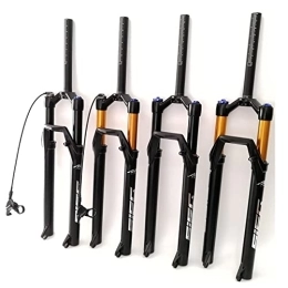 stdpcxz Spares stdpcxz 26 / 27.5 / 29 Inch 120Mm Supension Air Fork Aluminum Alloy Straight / Conical Tube Steerer Mountain Bike Front Fork black-HL, 27.5