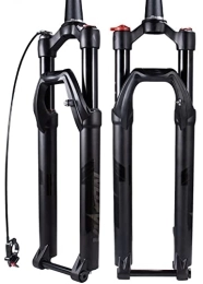 stdpcxz Mountain Bike Fork stdpcxz Air Suspension Fork 27.5 / 29In Manual / Remote Lockout Thru-Axle with Damping Mountain Bicycle Suspension Forks Aluminum Alloy HL, 27.5