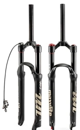 stdpcxz Mountain Bike Fork stdpcxz Air Suspension Fork Straight Tube Travel 120mm Manual / Remote Lockout, Mountain Bike Front Forks 26, 27.5, 29 HL, 26