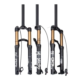 SuIcra Mountain Bike Fork SuIcra Bike Air Suspension Fork 24 Inch 120mm Travel 1 / 8 Straight Tube Manual Lockout Bicycle Forks QR 9mm MTB Front Fork (Color : Linear remote)
