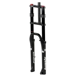 SuIcra Mountain Bike Fork SuIcra Bike Front Fork 26 Inch For 4.0" Tire Air 1-1 / 8" Disc Brake QR 9mm Travel 130mm Manual Lock Snow Beach XC MTB Bicycle (Color : Black)