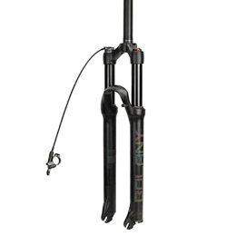 SJHFG Spares Suspension 26 27.5 29 Air MTB Suspension Fork, Rebound Adjust QR 9mm Travel 120mm Remote Lockout Mountain Bike Forks fork (Color : BLACK-Straight, Size : 26INCH)