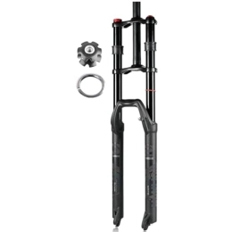 FukkeR Mountain Bike Fork Suspension Bike Fork MTB Part 27.5 29 Inch High Strength Mountain Bicycle Front Forks Straight Steerer 1-1 / 8'' Quick Release 9×100 Travel 150mm XC AM (Color : Black, Size : 27.5inch)