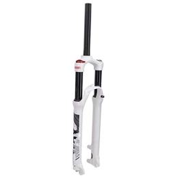 ZZQZZQ Spares Suspension Bike Forks Bike Suspension Fork Mountain Bike Front Fork Mountain bike front fork double gas fork 26 inch shock absorber shoulder control line control double gas, white-Shoulder-control