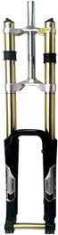 MGE Spares Suspension fork, 26-inch MTB Front Fork, Double Shoulder AM Suspension Fork, Disc Brake Thru-axle Fork (Color : A)