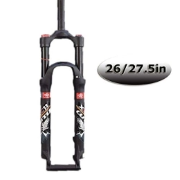 FGVBC Spares Suspension Fork Bike, 26 in Mountain Bike Suspension Fork, 1-1 / 8 '(28.6mm) Light Weight Aluminum Alloy MTB Cycling Shoulder Control Front Fork Travel : 100mm