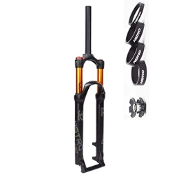 FGVBC Spares Suspension Fork Bike, Air Bicycle Fork 26" Bike Suspension Fork 27.5" 29" MTB 1-1 / 8" Straight Steerer 100mm Travel QR 9x100mm Remote Lockout Manual Lockout