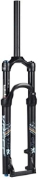 MGE Spares Suspension Forks, 1-1 / 8" MTB Mountain Bike Shock Fork Aluminum Alloy Disc Brake Damping Adjustment Travel 100mm (Color : Black, Size : 26inch)