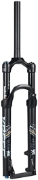 SJHFG Spares Suspension Forks 26 / 27.5 / 29 Inch Air Fork, Travel 120mm Mountain Bike Suspension Fork Damping Adjustment Straight XC Bicycle HL QR Accessories (Color : Black, Size : 27.5INCH)